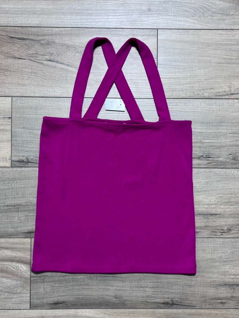 LOFT Women's Square Neck Criss Cross‎ Strap Tank Top Size Large Magenta